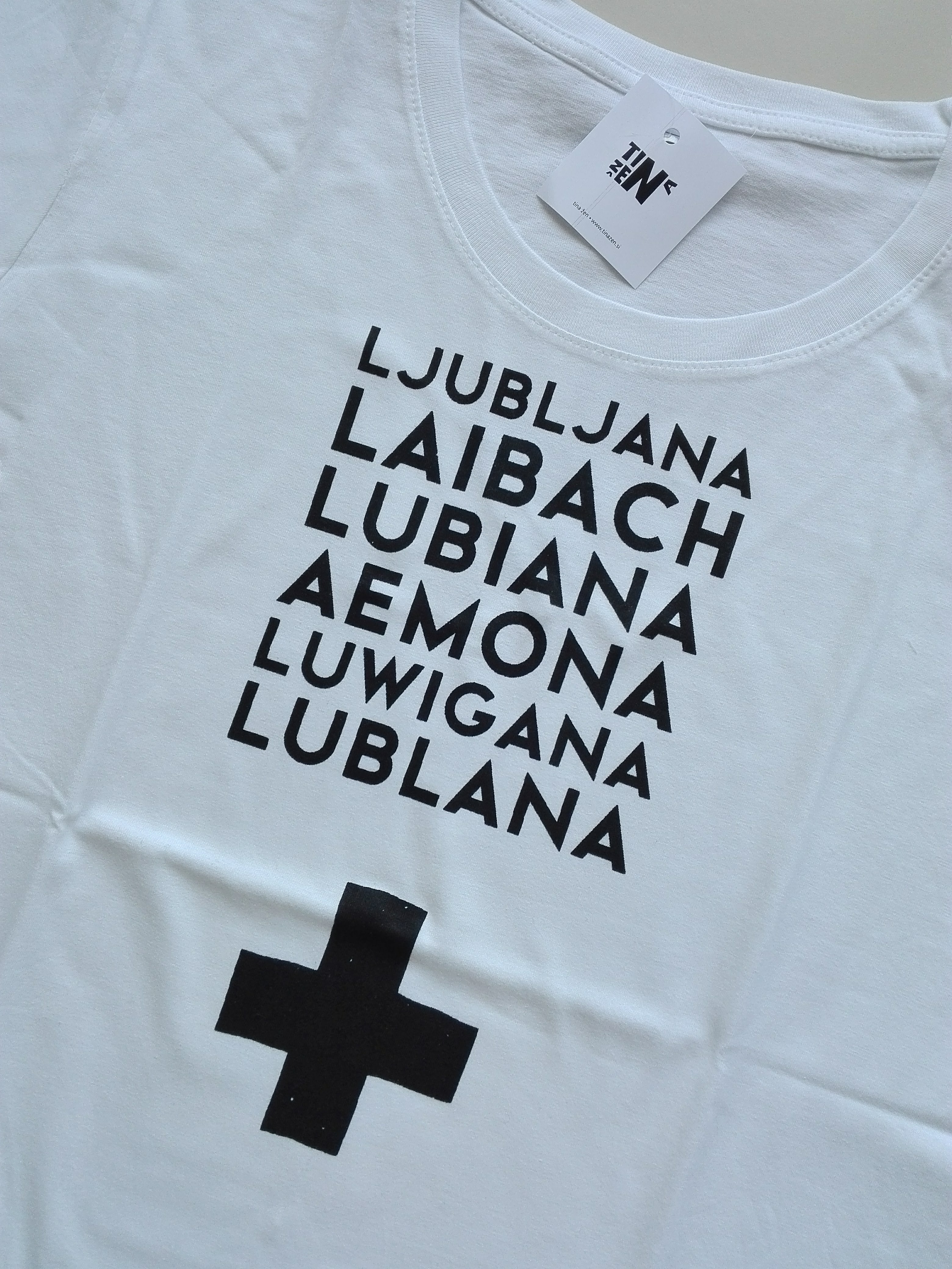 ženska bela majica Ljubljana