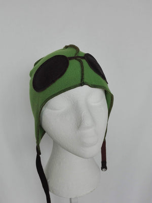 otroška zelena pilotska kapa