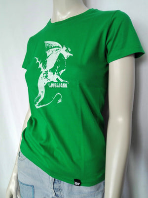 ženska zelena majica zmaj