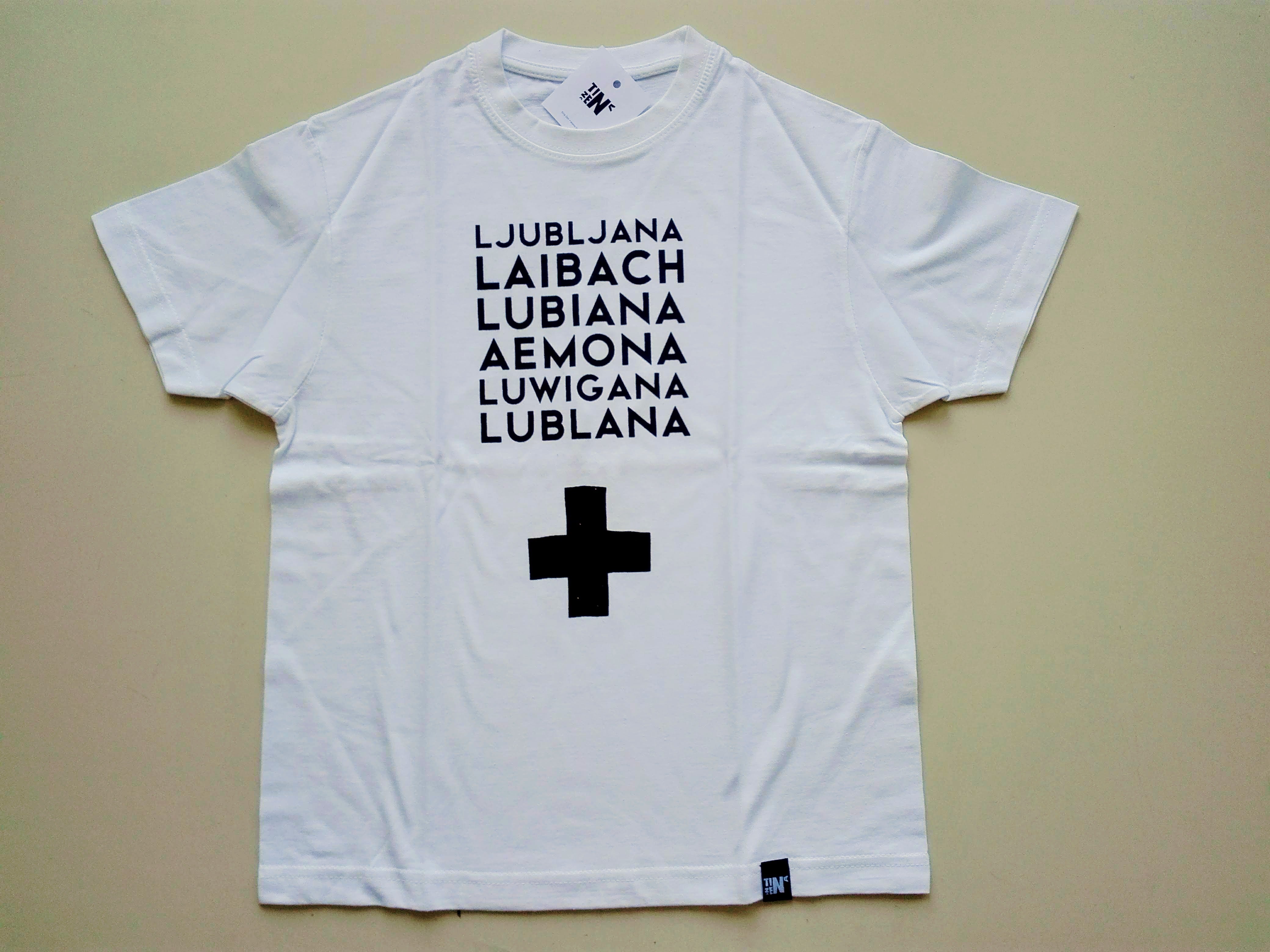 otroška bela majica Ljubljana