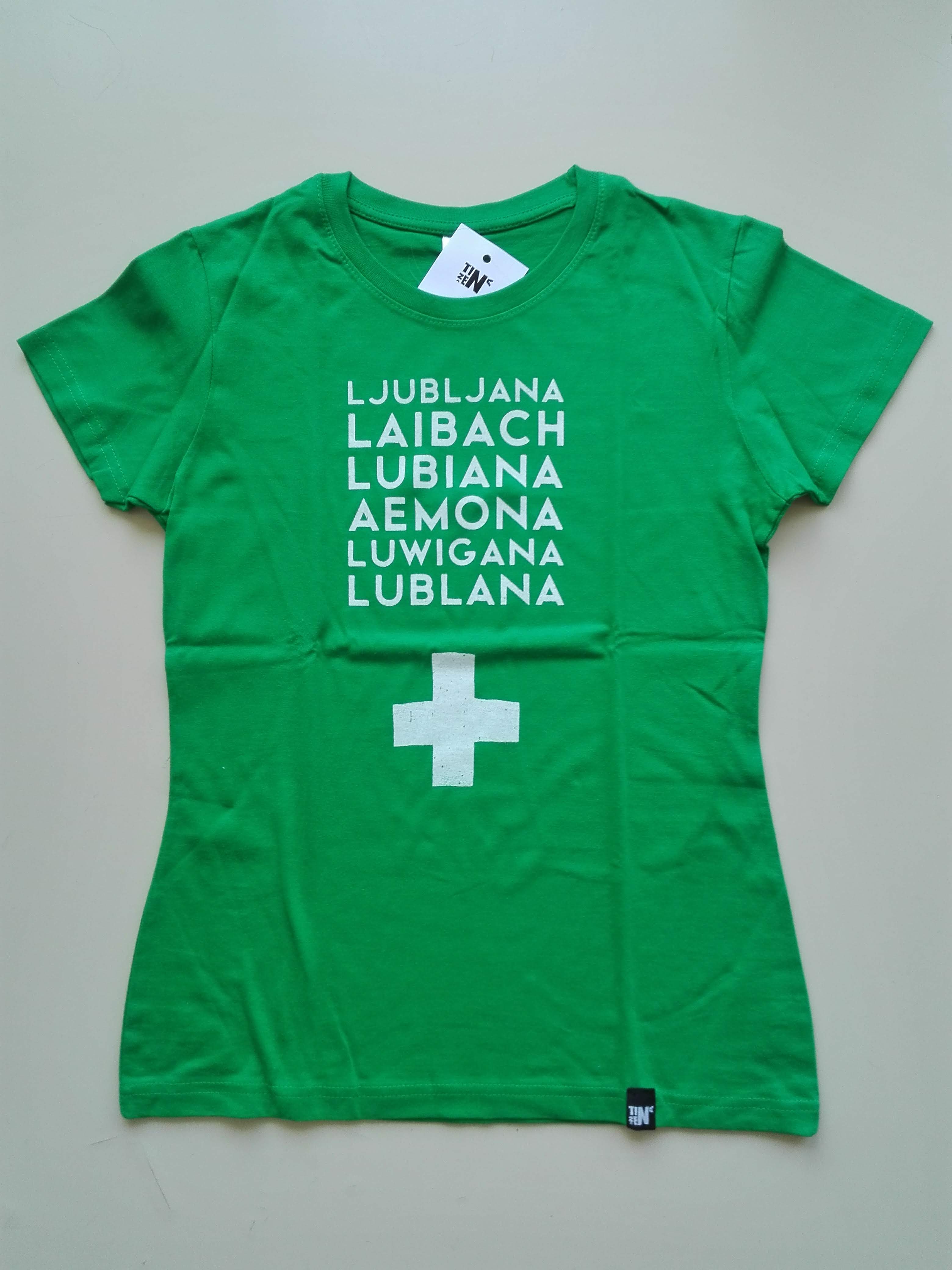 ženska zelena majica Ljubljana