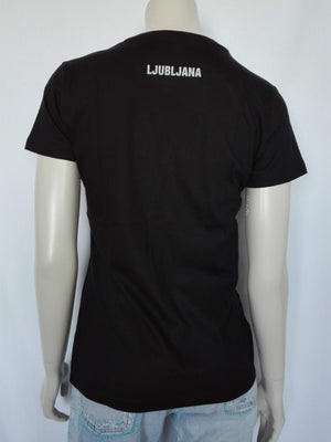 ženska črna majica Ljubljana